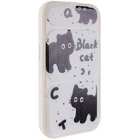 Чохол TPU Panel Stand для Apple iPhone 15 Pro (6.1") Black Cat