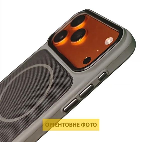Чехол TPU TechWoven Hybrid with MagSafe для Apple iPhone 15 (6.1") Grey / Black | Зображення 1