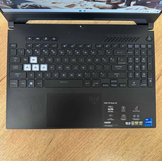 Ноутбук Asus TUF Dash F15 FX517ZR 144Hz i7 12650H 16GB SSD 1TB RTX 3070 Б/В | Зображення 1