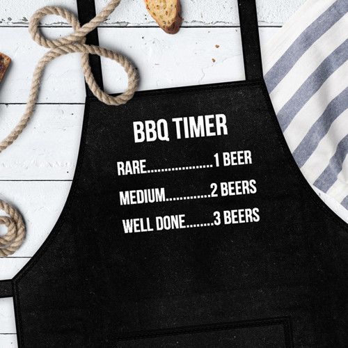 Фартук с надписью BBQ TIMER (FRT_19N006)