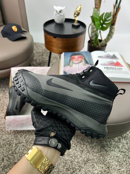 Зимові чоловічі кросівки ACG Mountain Fly Black Grey Red Fur , В'єтнам 46 29.5 см | Зображення 5