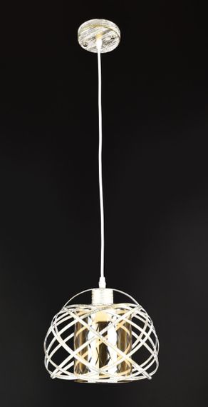 Люстра підвісна LOFT на 1 лампочку 25882 Білий 30-90х25х25 см.