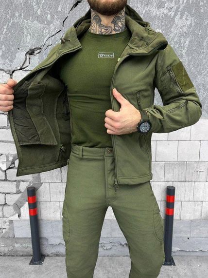 Тактический костюм SoftShell oliva Shark  ВТ6423 | Зображення 3