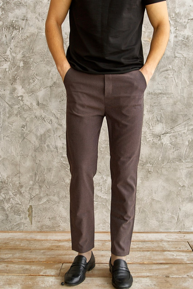 Брюки коричневые коричневый S L | Зображення 1