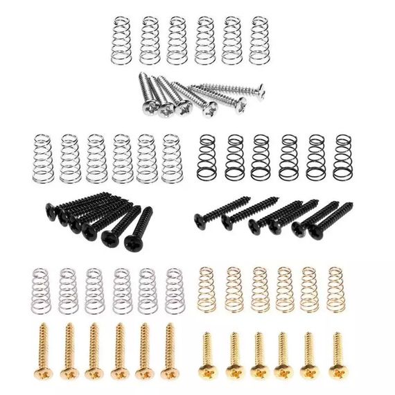 Кріплення саморізи кріплення для СИНГЛ Електогітари Fender Stratocaster ST Ibanes Shur LTD хром | Зображення 1