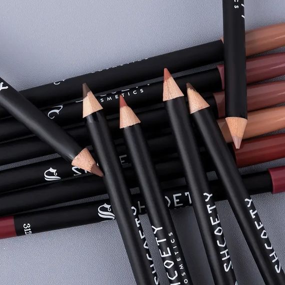Набор из 12 карандашей для губ от SHOETSY Cosmetics - матовые стойкие оттенки для всех типов кожи | Зображення 8