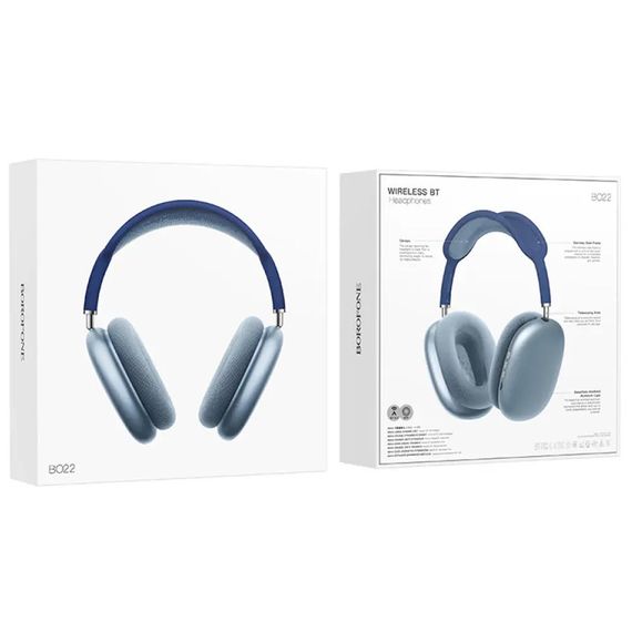 Накладні бездротові навушники Borofone BO22 Elegant Blue | Зображення 2