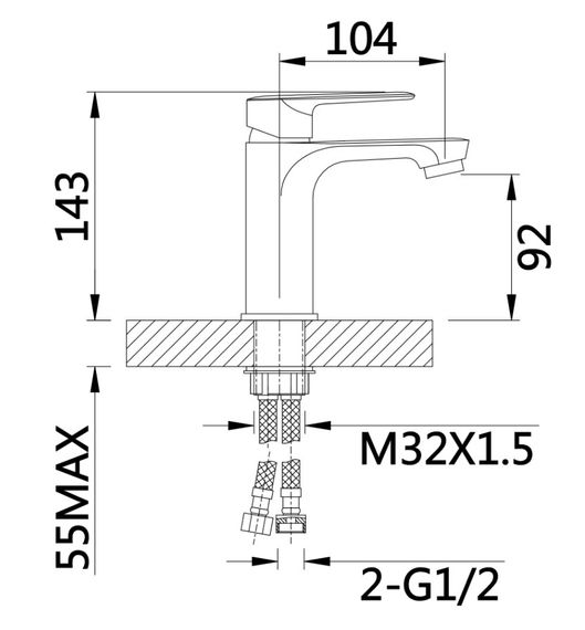Змішувач для раковини Qtap Leo New QTLEO270CRM45561 | Зображення 1