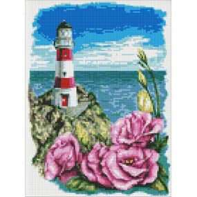 УЦЕНКА!!! Алмазная мозаика "Маяк с эустомами" ©Анна Кулик AMO7611-UC 30х40 см