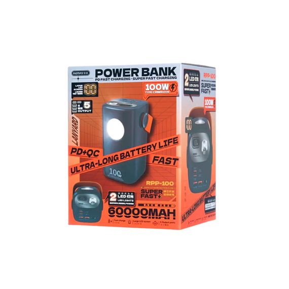 Повербанк 60000mAh з швидкою зарядкою PD 27W та QC 22.5W REMAX RPP-123 (47233-RPP-123_1652) | Зображення 3