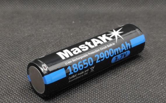 Аккумулятор Li-ion MastAK 18650 3.6v 2900mAh с защитой  (1шт) | Зображення 1