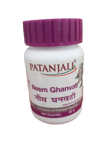 Ним Гхан Вати Патанжали, Neem Ghanvati Patanjali, очистка крови и кожи, 60 таб.