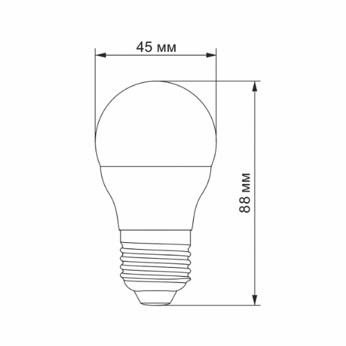 Лампа G45h 4,9W E27 4100К LED Videx | Зображення 1
