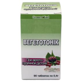 Комплекс для профілактики тиску та кровообігу GreenSet Вегетотонік – При вегето-судинной дістонії 90 таблеток