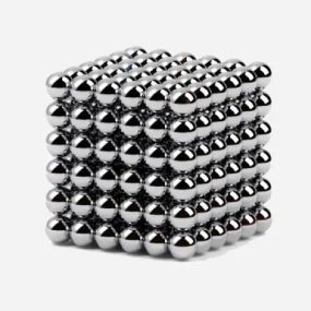 Игрушка Неокуб 218 шариков Neo Cub, магнитный конструктор, серебро