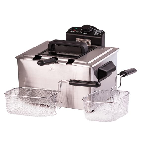 Фритюрниця Sokany WJ801 електрична на 5 літрів, професійна