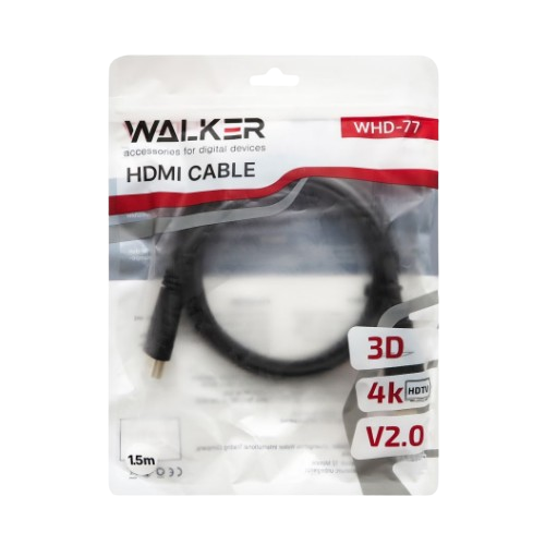 Кабель HDMI-HDMI 1,5м WALKER WHD-77 | Зображення 4