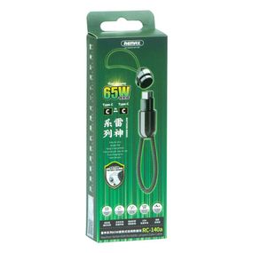 Кабель USB Remax RC-140a Raython series 65W Type-C to Type-C Колір Чорний