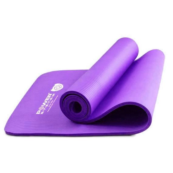 Килимок для йоги та фітнесу Power System PS-4017 NBR Fitness Yoga Mat Plus Purple (180х61х1)