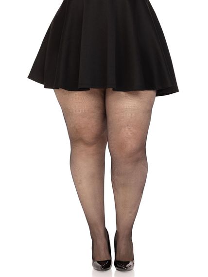 Колготки Leg Avenue Spandex micro net tights, 1X/2X, черные, в мелкую сетку, средняя посадка | Зображення 2