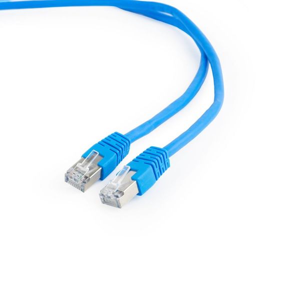 Патч корд Cablexpert PP6-2M/B, FTP, категорія. 6, литий,  50u" штекер із фіксатором, 2 м, синій | Зображення 1