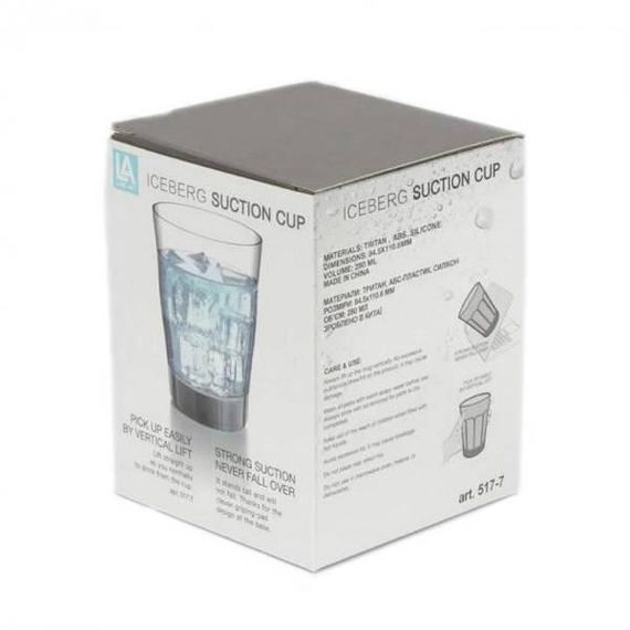 Склянка з присоскою suction cup Білий