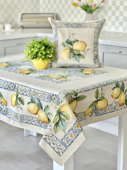 Скатертина гобеленова ISCHIA Limaso, 137х180, Прямокутна, Повсякденний, Без люрексу, 76% поліестер, 14% бавовна, 10% акрил, Гобелен | Зображення 2