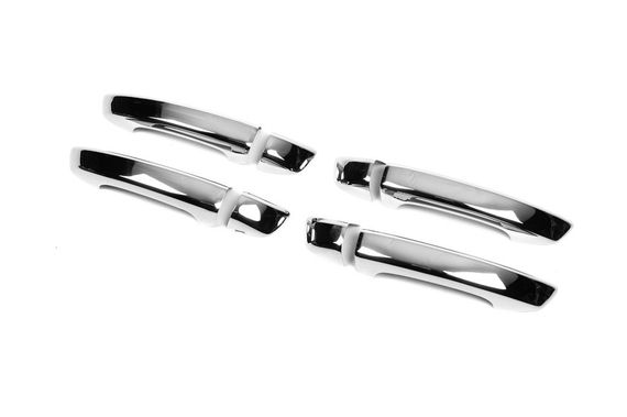 Накладки на ручки (4 шт., нерж.) Carmos - Турецька сталь для Volkswagen Touareg 2010-2018 рр. | Зображення 1