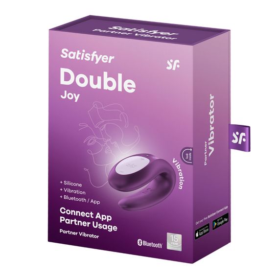 Смарт-вібратор для пар Satisfyer Double Joy Violet із широким кліторальним стимулятором | Зображення 6