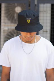 Панамка Without з принтом Ferrari Black