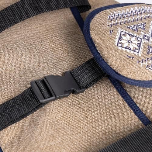 Сумка-переноска Pet Fashion Linen для собак бежевая 38х32х22 см | Зображення 4