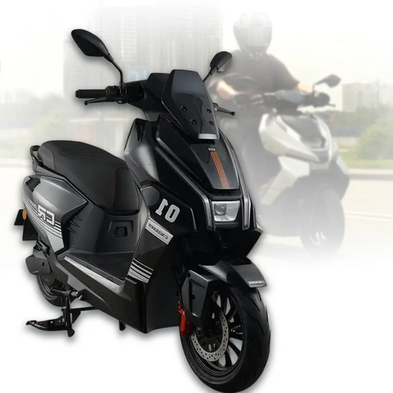 Електроскутер Crosser CR-22 2500W 72V 35 Ah Graphene, до 80 км, 65 км/год, сучасний міський електроскутер Чорний | Зображення 9