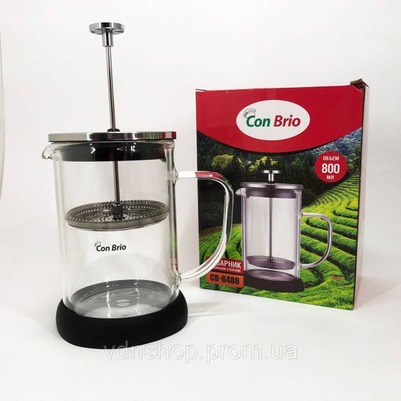 Чайники для заварки, Френч-прес для заварювання кави, Простий френч-прес, Френч-преси зі скла DE-41