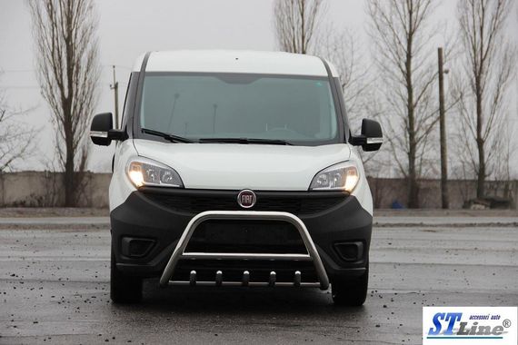 Кенгурятник WT003 (нерж.) 60 мм для Fiat Doblo III 2010-2022 гг | Зображення 2