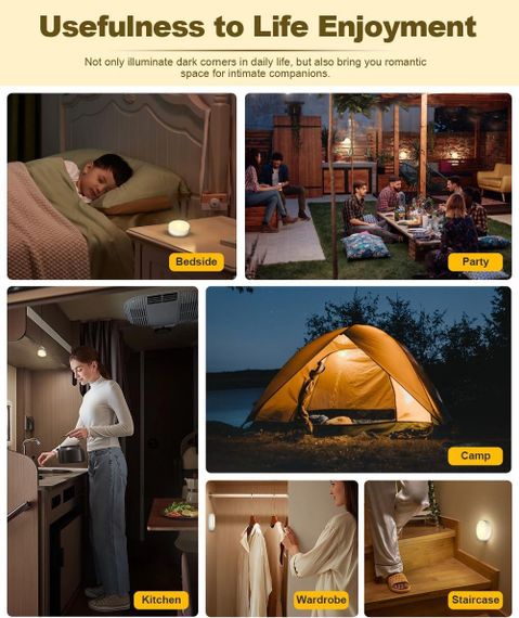 Світильник багатофункційний, акумуляторний, з пультом, набір 4 шт., | Зображення 6