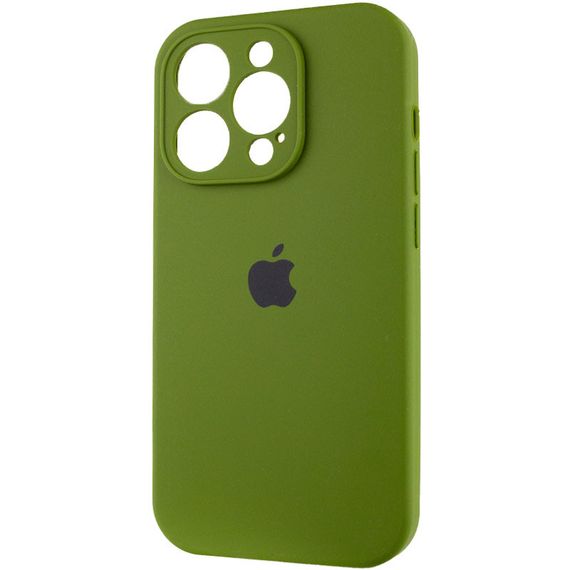 Чохол Silicone Case Full Camera Protective (AA) для Apple iPhone 15 Pro (6.1") Зелений / Dark Olive | Зображення 2