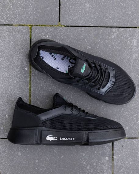 Кросівки літні Lacoste сітка колір: чорний | Зображення 5