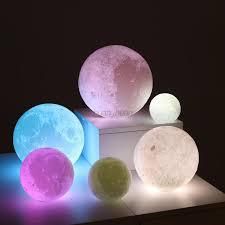 Дитячий нічник-світильник "Луна" 15 см 16 кольорів. Пульт ДУ 3DTOYSLAMP