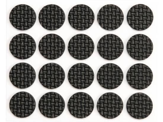 Протектор самоклеючий антиковзкий VOREL Ø= 20 мм, упак. 20 шт. (чорні) [60/720] VR-74818