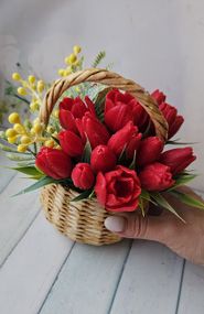 Мило ручної роботи кошик тюльпани