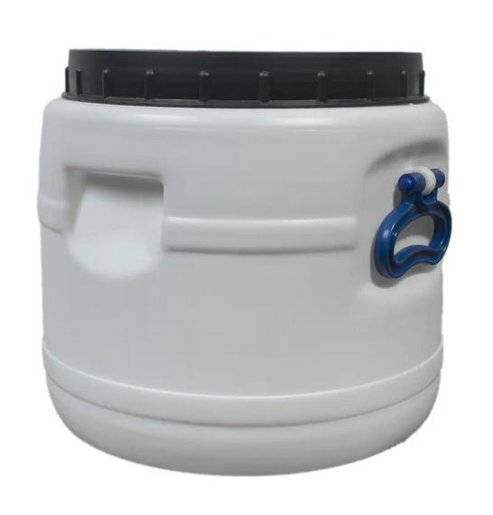 Бочка пластиковая 20л пищевая белая бидон  широкая горловина для солений,меда,молока | Зображення 1