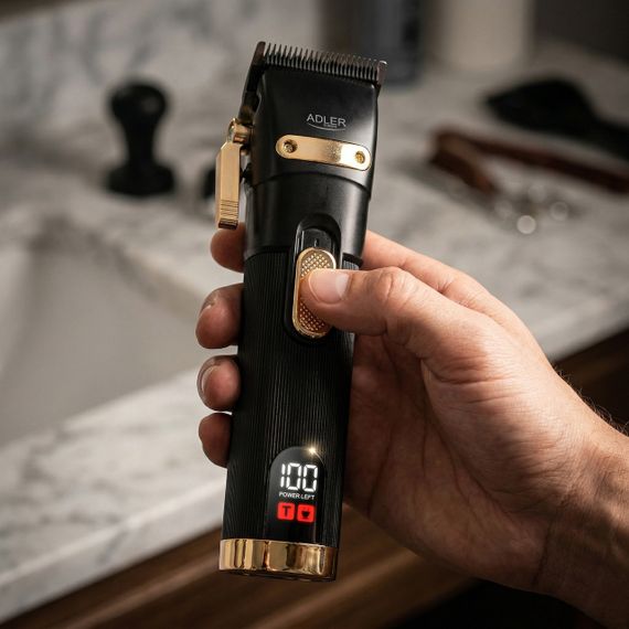 Машинка для стрижки волосся Adler AD 2853 акумуляторна 0,8–13 мм 4 насадки LED USB | Зображення 4