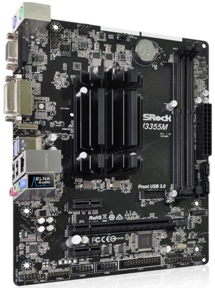 Материнская плата ASRock J3355M CPU Celeron J3355 (2.5 GHz)DC 2xDDR3 HDMI-VGA mATX (J3355M) | Зображення 1