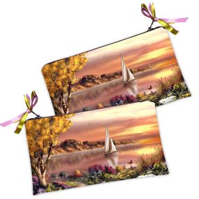 Косметичка жіноча Парусник в бухте 20х12 см (K_K8078)