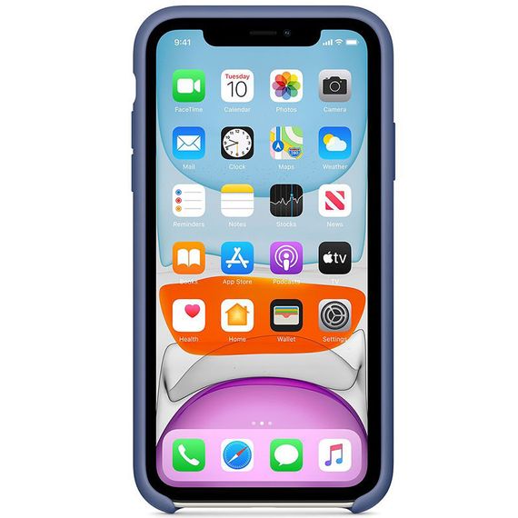 Чохол Silicone case (AAA) для Apple iPhone 11 Pro Max (6.5") Синий / Linen Blue | Зображення 2