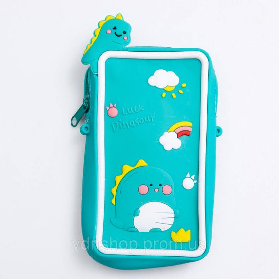 Детская силиконовая сумочка-кошелёк 17*10*3 см Бирюзовый HP-55-20GR | Зображення 1