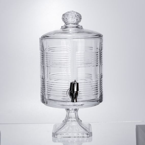 Лимонадниця з краном на підставці скляна 4,5 л прозора HP-19-2 | Зображення 5