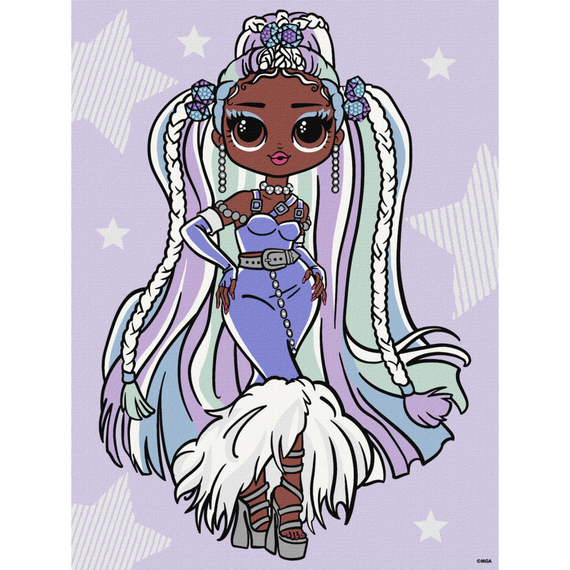 Картина за номерами "L.O.L. Surprise! O.M.G. Fashion show Lady Braids" KHO6272, 30х40 см