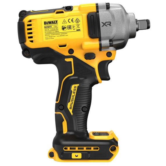 Гайковерт ударный аккумуляторный бесщёточный 1084Нм DeWALT DCF891N | Зображення 3
