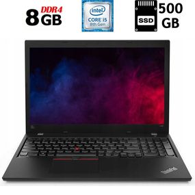 Ноутбук Б-класс Lenovo ThinkPad L580 / 15.6" (1366x768) TN / Intel Core i5-8250U (4 (8) ядра по 1.6 - 3.4 GHz) / 8 GB DDR4 / 500 GB SSD / Intel UHD Grphics 620 / WebCam б/у